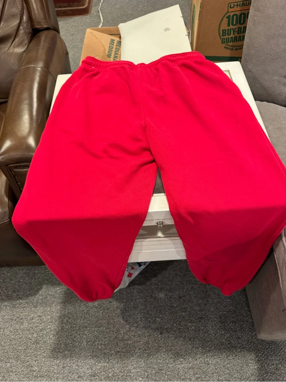 Jordan Men’s Bright Red Athletic Fleece Shorts